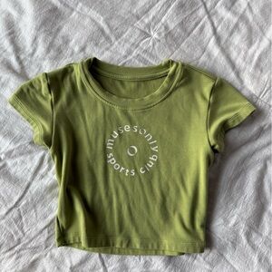 Green Sports baby T-Shirt crop top
